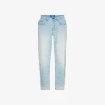 Pequs Aether Monogram Denim Hose Blue Washed.webp