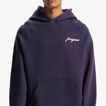 Pequs Chest Logo Hoodie Purple 1.webp