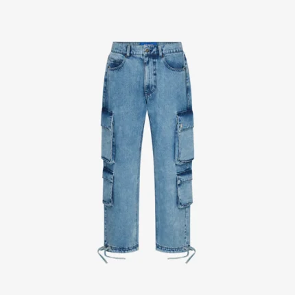 Pequs Denim Cargo Hose Blue 5.webp