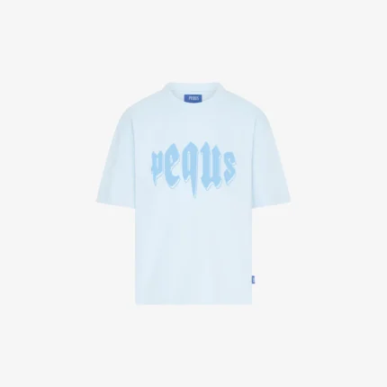 Pequs Mythic Logo T Shirt Sky Blue 1.webp